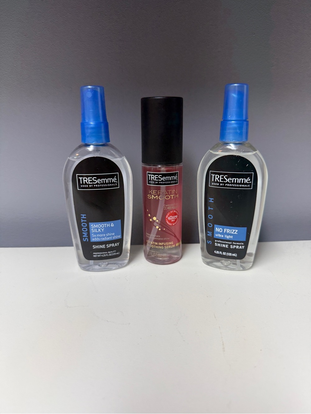 TRESemme Shine Spray (2) & Keratin Smoothing Serum (1)